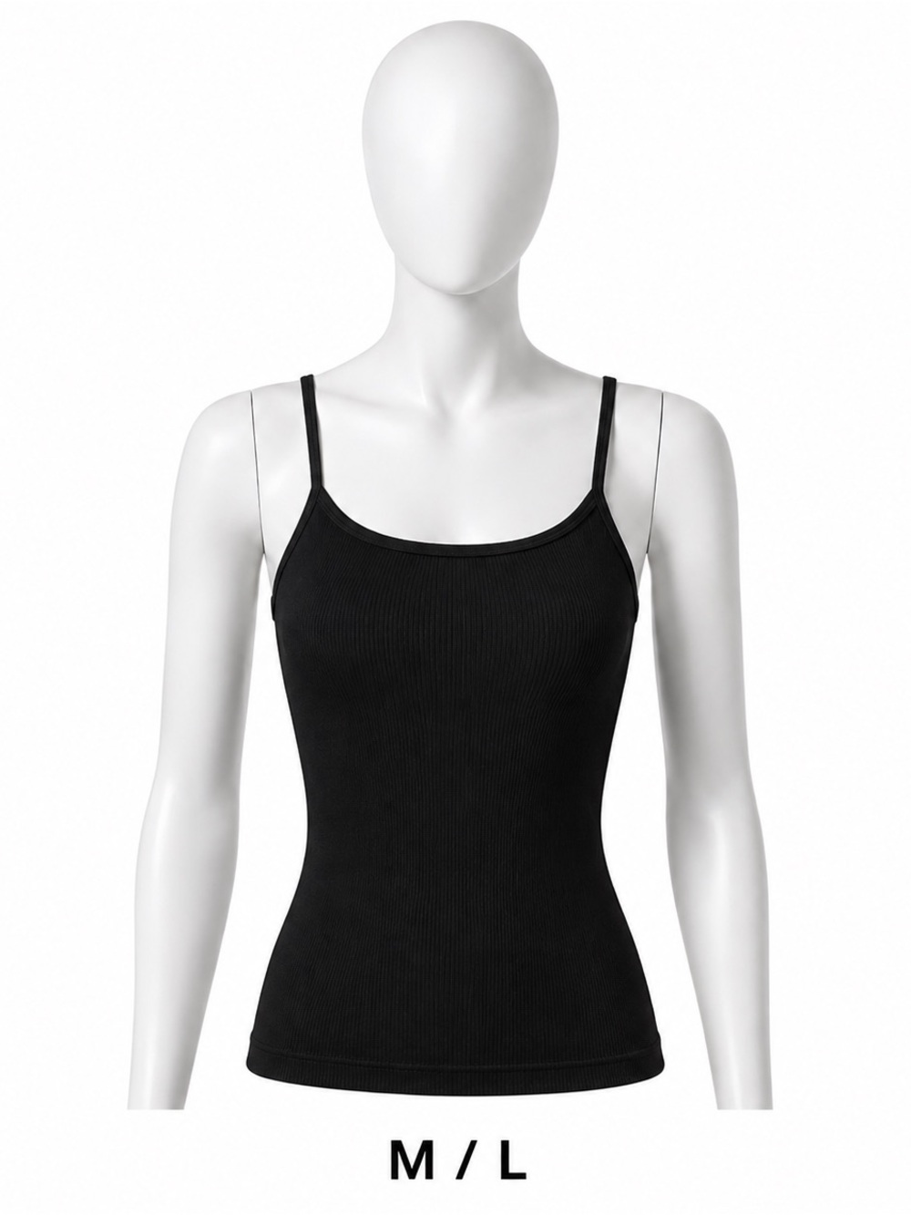 Bombas Seamless Built-In Bra Cami Tank Black M/L